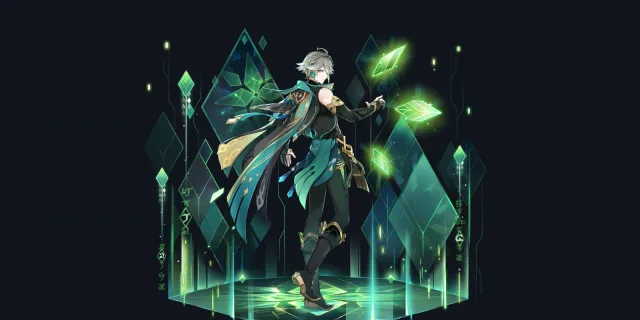 Alhaitham wish art, Dendro Sword character | Genshin Impact