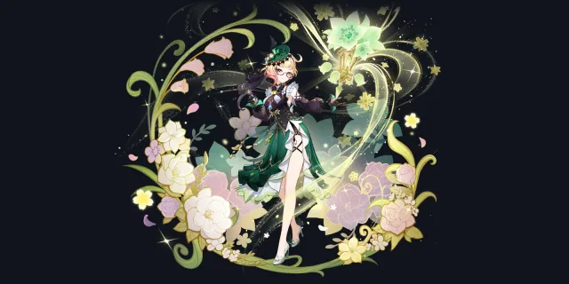 Emilie wish art, Dendro Polearm character | Genshin Impact