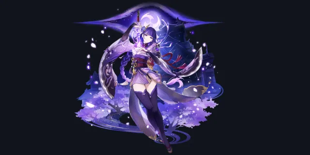 Raiden Shogun wish art, Electro Polearm character | Genshin Impact