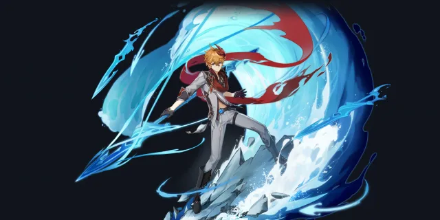 Tartaglia wish art, Hydro Bow character | Genshin Impact