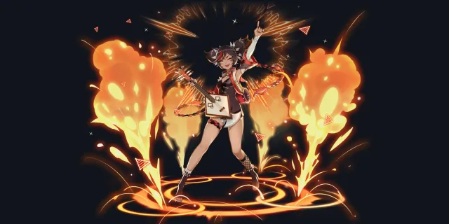 Xinyan wish art, Pyro Claymore character | Genshin Impact