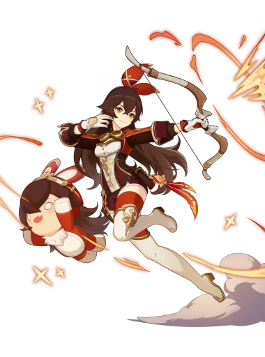 Amber — 100% Outrider outfit | Genshin Impact